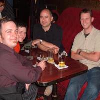 Out on the town with Stuart, Eric Chiao and Scott Dylla.
